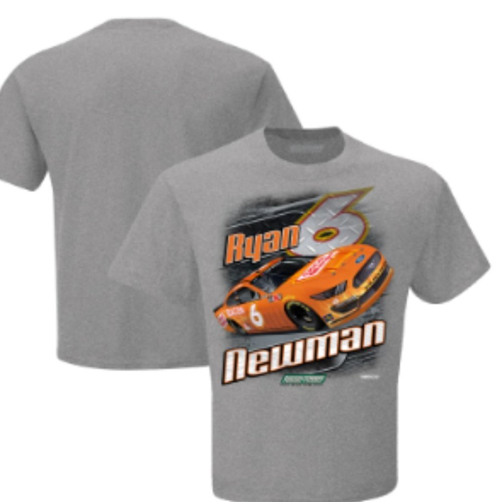 Ryan Newman Checkered Flag Oscar Mayer Camber T-Shirt - Gray